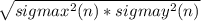 \sqrt{sigma  x^2(n)* sigma y^2(n)}