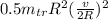 0.5m_{tr} R^{2} (\frac{v}{2R}) ^{2}