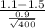 \frac{ 1.1-1.5}{{\frac{0.9}{\sqrt{400} } }} }