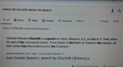 Where did Churchill deliver this famous speech?