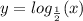 y =  log_{ \frac{1}{2} }(x)