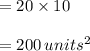 =20\times 10\\\\=200 \,units^2
