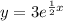 y = 3 e^{\frac{1}{2}x }