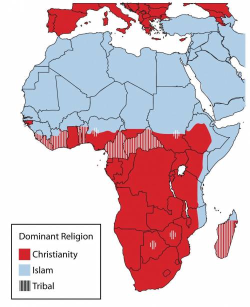 Based on the map of religon, the religion that is most practiced in the southern part of Africa is