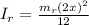 I_r = \frac{m_r (2x)^2}{12}