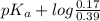 pK_{a} + log \frac{0.17}{0.39}