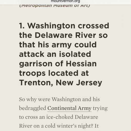 Commander george washington's colonial army had a very important victory after a surprise attack on
