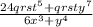 \frac{24qrst^{5}+qrsty^{7}   }{6x^{3}+y^{4}}