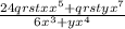 \frac{24qrstxx^{5}+qrstyx^{7}   }{6x^{3}+yx^{4}}