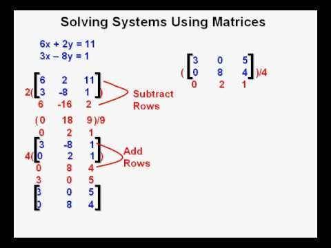 How do you solve matrices