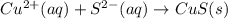 Cu^{2+}(aq)+S^{2-}(aq)\rightarrow CuS(s)