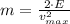 m = \frac{2\cdot E}{v_{max}^{2}}