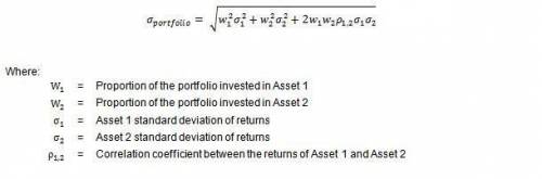 The standard deviation of a portfolio consisting of 30% of Stock X and 70% of Stock Y is:  Stock Exp