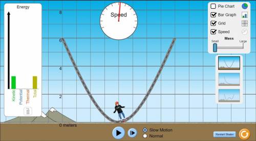 Now click on Speed and increase the mass of the skater to the maximum mass and put her close to th