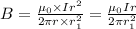 B=\frac{\mu_0\times Ir^2}{2\pi r\times r^2_1}=\frac{\mu_0Ir}{2\pi r^2_1}