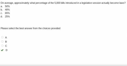 On average, approximately what percentage of the 5,000 bills introduced in a legislative session act