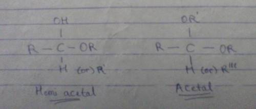 Classify these structures as hemiacetal, acetal, or other. Note: If any part of this question is ans