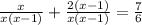 \frac{x}{x(x-1)}+\frac{2(x-1)}{x(x-1)}=\frac76