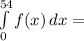 \int\limits^{54}_{0} {f(x)} \, dx =