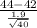 \frac{44-42}{\frac{1.9}{\sqrt{40} } }