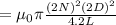 =\mu_0\pi\frac{(2N)^2(2D)^2}{4.2L}