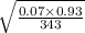 \sqrt{\frac{0.07\times 0.93}{343}}