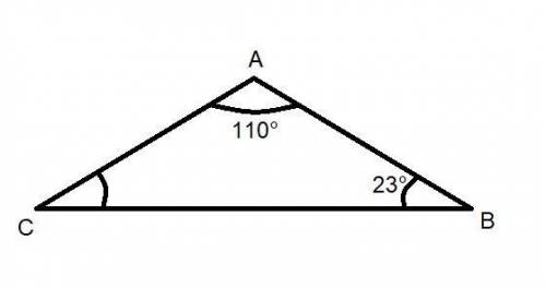 Find  m ∠ C m∠Cm, angle, C.  Note that  m ∠ C m∠Cm, angle, C is acute. Round to the nearest degree.