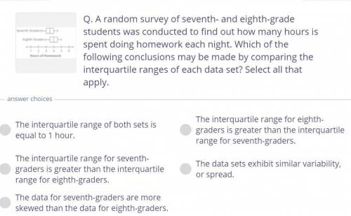 A random survey of seventh- and eighth-grade students was conducted to find out how many hours is sp