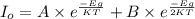 I_o = A\times e^{\frac{-Eg}{KT}} + B\times e^{\frac{-Eg}{2KT}}