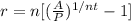 r = n[(\frac{A}{P})^{1/nt}-1]