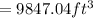 = 9847.04 ft^{3}