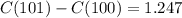 C(101)-C(100) = 1.247
