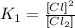 K_1=\frac{[Cl]^2}{[Cl_2]}