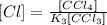 [Cl]=\frac{[CCl_4]}{K_3[CCl_3]}