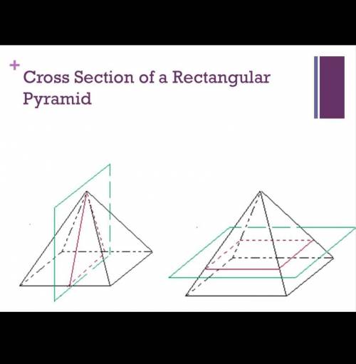 Which results from a cross section made perpendicular to be base of a square pyramid
