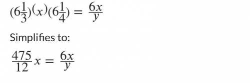 What is the answer for 6 1/3x 6 1/4= 6 x/y