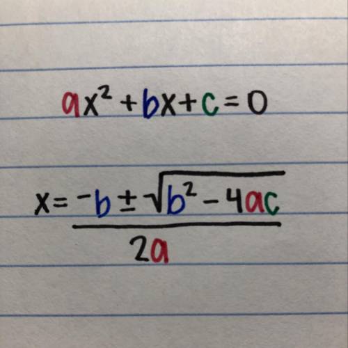 What is the quadratics formula?