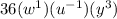 36(w^1)(u^{-1})(y^3)