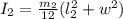I_2 =\frac{m_2}{12}(l_2^2 + w^2)