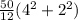 \frac{50}{12}(4^2 + 2^2)