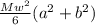 \frac{Mw^{2} }{6} (a^{2} +b^{2} )