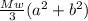 \frac{Mw}{3} (a^{2} +b^{2} )