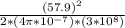 \frac{(57.9)^2}{2*(4 \pi *10^{-7})*(3*10^8 )}