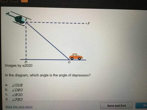 In the diagram what is the angle of depression?
