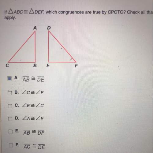 If abc~def which congruences are true by c