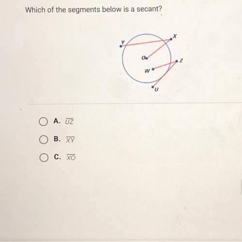 Which of the segments below is a secant