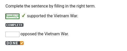 Part 2, no options!  opposed the vietnam war.