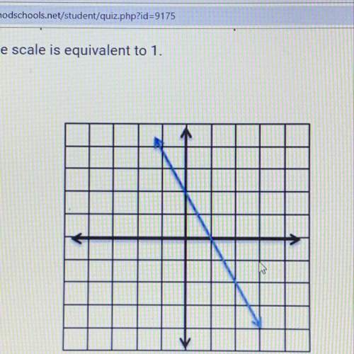 what is the slope of the line trated in the picture below?  note: one scale is equival