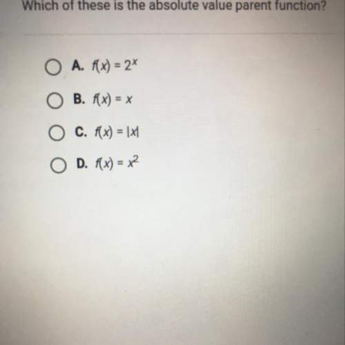 Which of these is the absolute value parent function?