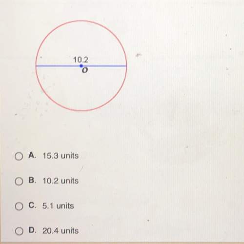 The blue segment below is a diameter of o. what is the length of the radius of the circle?
